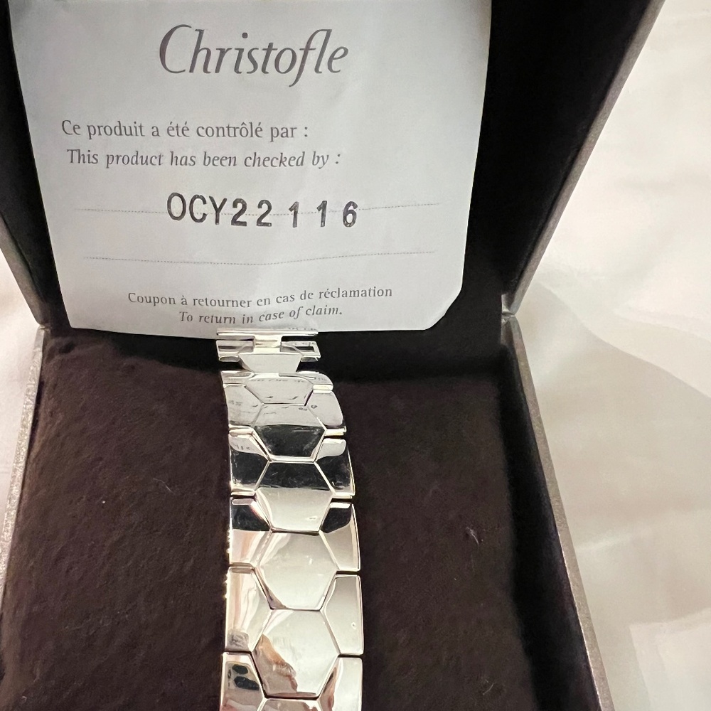 Christofle Code Royale SterlingBracelet; Excellent with Box/Certificate
